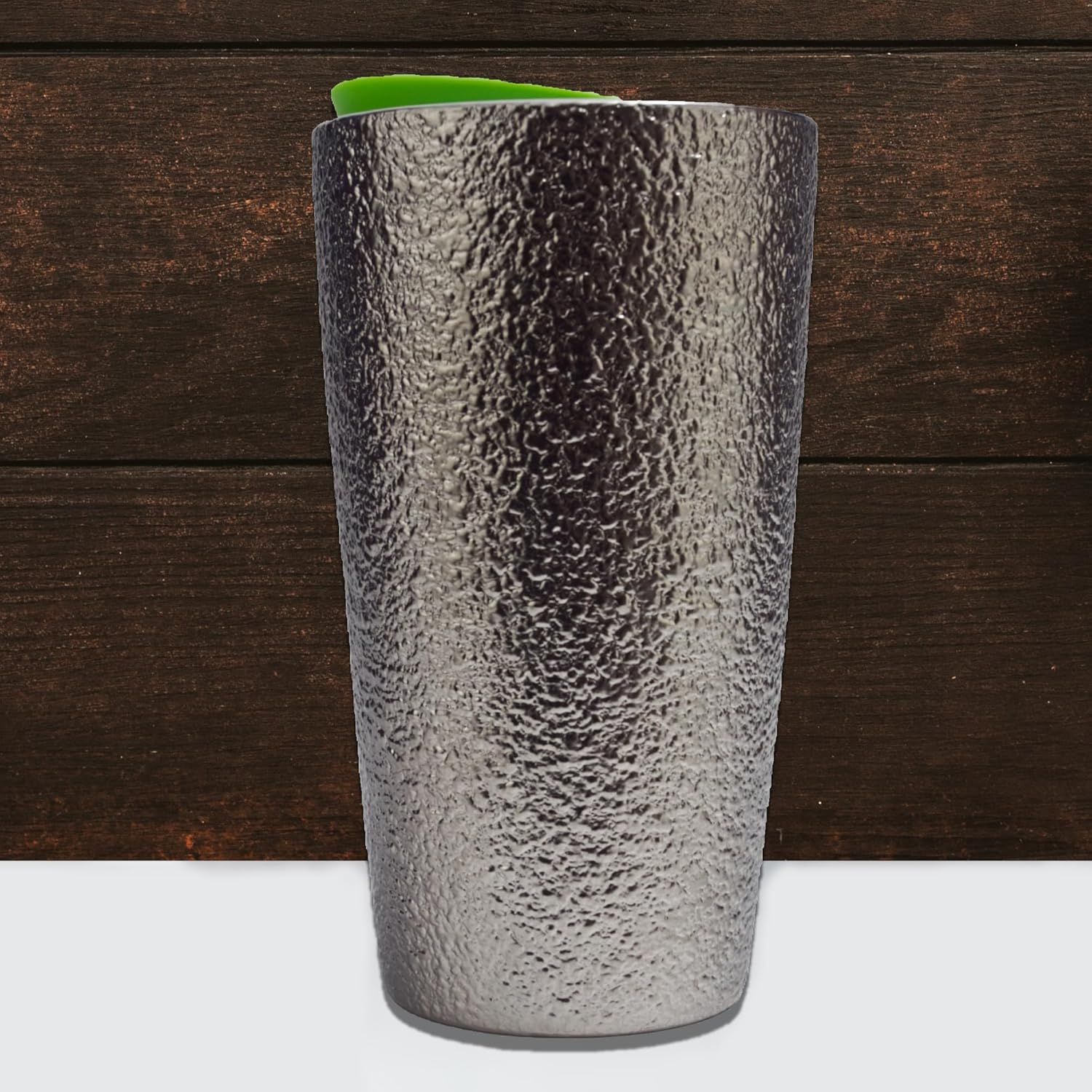 Silver Metal Starbucks 2023 Holiday Silver Metallic Foil Hammered Texture Ceramic Tumbler Mug | 073-WUATBR