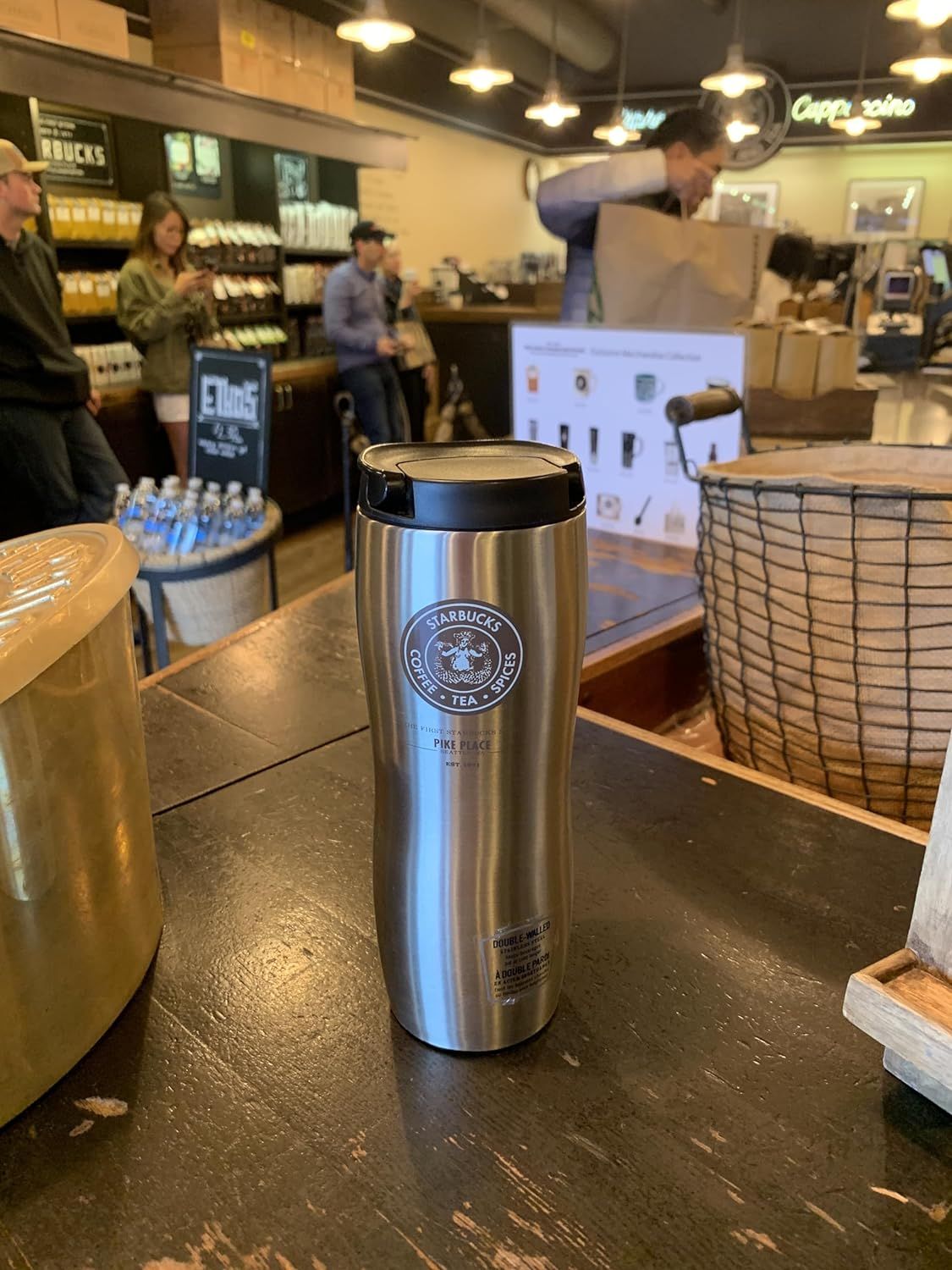 Silver Starbucks The First Store Pike Place Concord Stainless Steel Tumber (2 Pack) | 390-XQZDEO