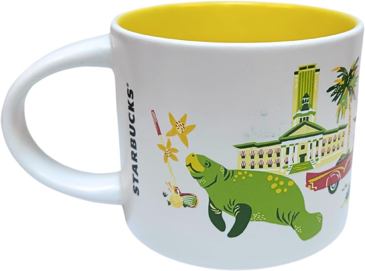 Yellow Starbucks Discovery Series Florida Ceramic Mug, 14 Oz | 059-BMWVKN