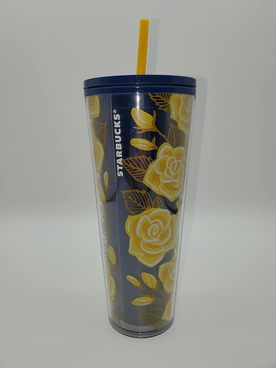 Yellow Starbucks Yellow Rose Of Texas Plastic 24oz Cold Cup | 532-NXDVIZ